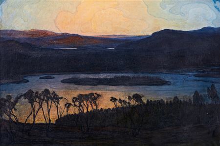 "From northern Dal" - motif from Dalsland by Otto Hesselbom - Auction record, sale price, and art valuation. Compare with similar artists and explore comparable artworks.