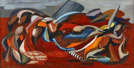 Composition - Spanish Civil War by Siri Rathsman - Auction record, sale price, and art valuation. Compare with similar artists and explore comparable artworks.