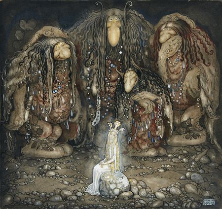 “Look at them, said the sorceress, Look at my sons! There are no more beautiful trolls this side of the moon” by John Albert Bauer - Auction record, sale price, and art valuation. Compare with similar artists and explore comparable artworks.