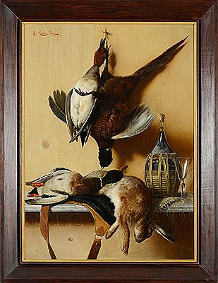 A still life with birds and hare