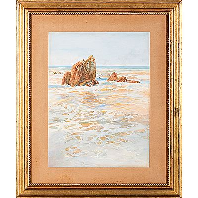 Beach with rock