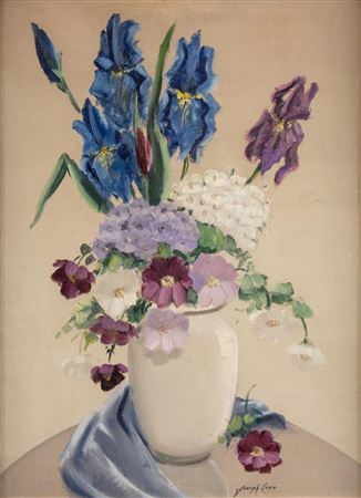 Mixed Floral in White Vase