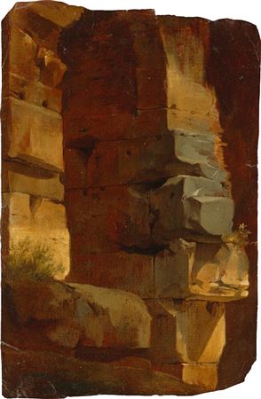 Stone pillar in Rome (study)
