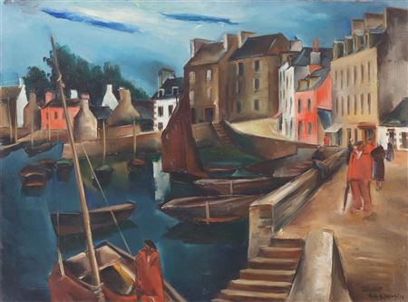 Harbour Scene Bretagne. 1927 by Rudolf Jacobi - Auction record, sale price, and art valuation. Compare with similar artists and explore comparable artworks.