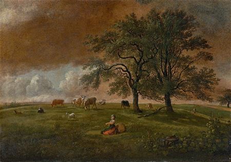 ”Landschaft mit Hirtin und Vieh unter Bäumen”. 1796 by Johan Christian Klengel - Auction record, sale price, and art valuation. Compare with similar artists and explore comparable artworks.