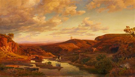 Abend in der römischen Campagna