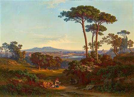 View of Rome from Monte Mario along the Tiber Valley
