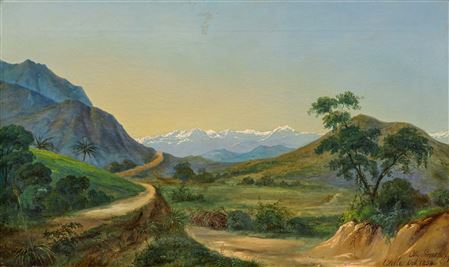 Chilean Mountain Landscape near Milipilla