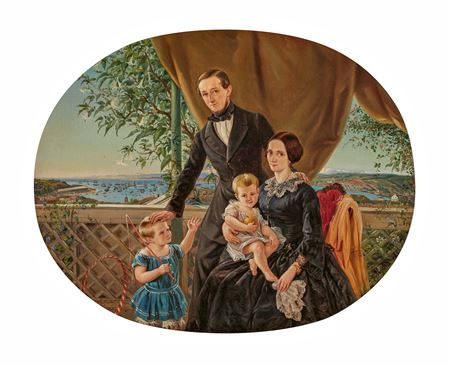 The Franz Hallmann Family on the Terrace of their House in Valparaiso