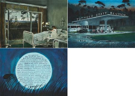 Mixed Lot of 3 Works on Paper (From: Spiel nicht mit Schlafenden)