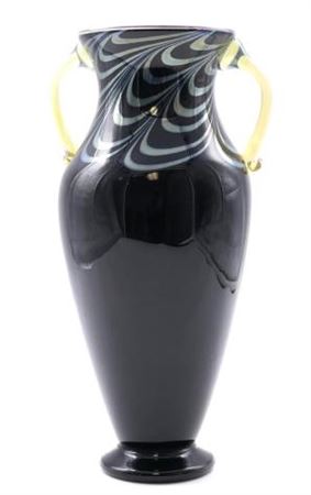 Black and Gold Glass Vase