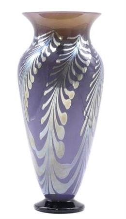 Purple and Gold Glass Vase