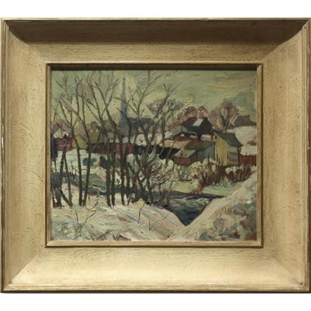 UNTITLED (VILLAGE IN WINTER/TREES)