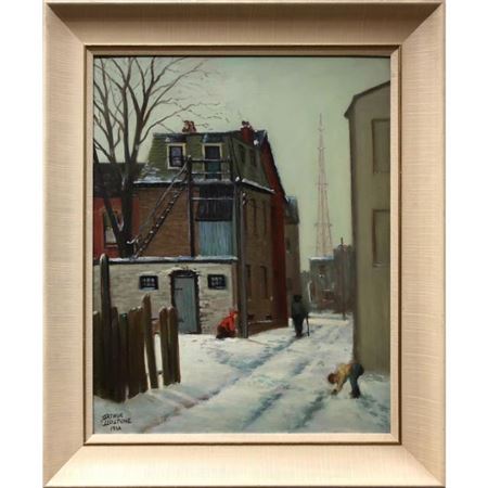 OLD HOUSES - LANE BETWEEN DELHOUSIE & BACK OF JARVIS ST. SALVATION ARMY BUILDING HARBOUR LIGHT