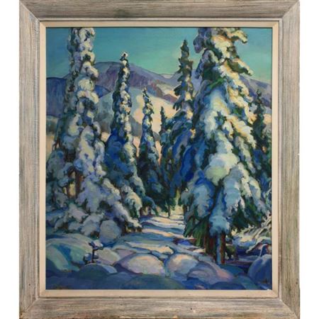 SNOW-BOUND BALSAM TREES
