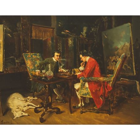 GENTLEMAN PLAYING CHESS