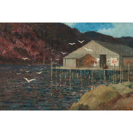 FISHING CAMP, 1899 by William Cornelius (Sir) Van Horne - Auction record, sale price, and art valuation. Compare with similar artists and explore comparable artworks.