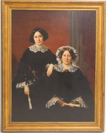Portrait of Mrs. James Belton Pickett/Paulina DeGradfenried (1817-1899) along with Mrs. Sallie Pickett, her Daughter 1837-1855