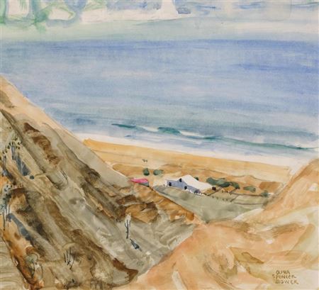 Sample artwork by Olivia Orme Spencer Bower (1905 - 1982), known for modernist landscape, genre and figure painting - View similar artists and auction records