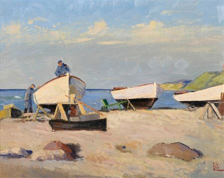Boat Builder on the Beach