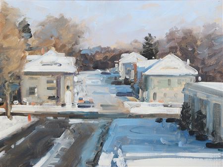 Landscape with buildings