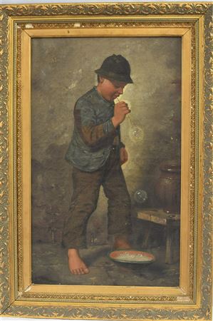 Boy Blowing Bubbles