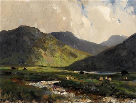 MOUNTAIN RIVER, TWELVE PINS, CONNEMARA