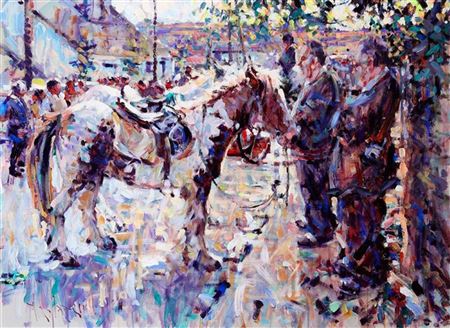 WAITING FOR A PUNTER (STUDY TALLOW HORSE FAIR)