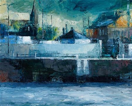 DOCKLANDS VII by Donald Teskey - Auction record, sale price, and art valuation. Compare with similar artists and explore comparable artworks.