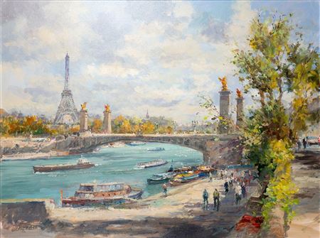 BRIDGE OVER THE RIVER SEINE, PARIS, 2023