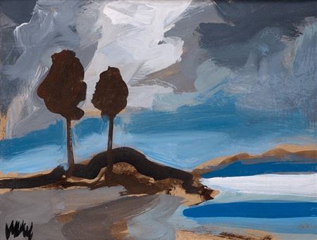 TWO TREES BY THE SHORE