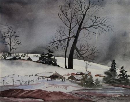 Winter Farm Scene