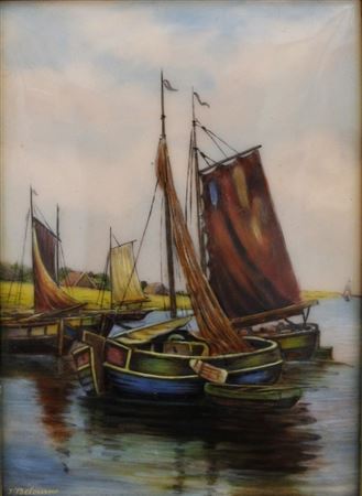 Hand-Painted Porcelain Plaque