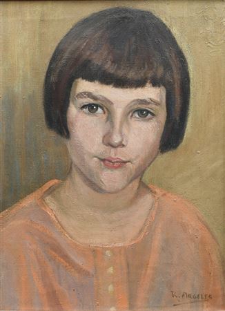 Portrait of a young woman, bust-length