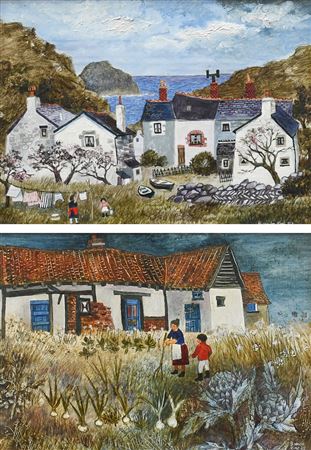 Cottages at Trebarwith Strand; Cottage garden in Épagne