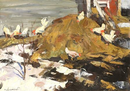 Farmyard with Chickens
