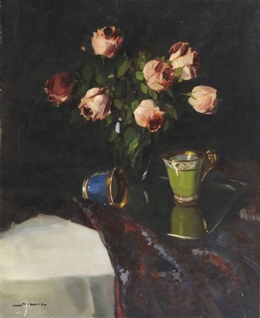 PAINTING STILL LIFE WITH ROSES