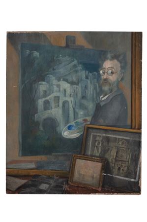 In the mirror (Self-portrait) by Gennaro Favai - Auction record, sale price, and art valuation. Compare with similar artists and explore comparable artworks.