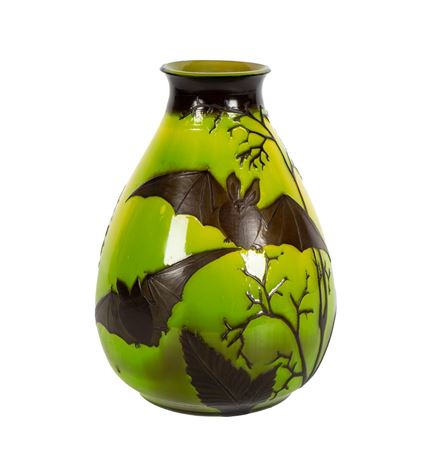 Cameo Glass Bat Vase