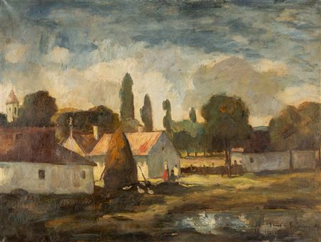 Rural Village in Landscape
