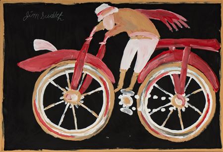 Figure on Bicycle