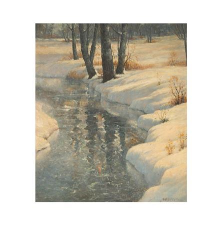 Winter Sunlight by George Kaumeyer - Auction record, sale price, and art valuation. Compare with similar artists and explore comparable artworks.
