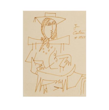 Jacqueline Picasso and Her Dog