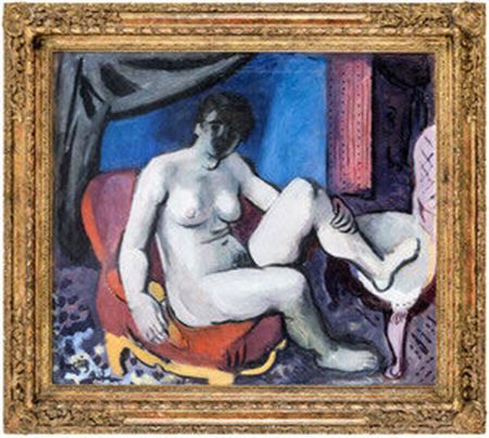 Nude in te chair by Alfred Justitz - Auction record, sale price, and art valuation. Compare with similar artists and explore comparable artworks.