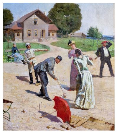 The croquet game at Le Touquet