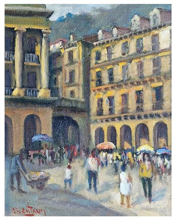 Constitution Square, San Sebastián by Eloy Erentxun Onzalo - Auction record, sale price, and art valuation. Compare with similar artists and explore comparable artworks.