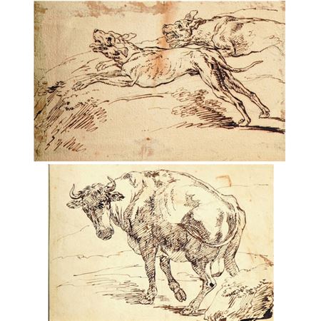 Cow, Hunting Dogs (2)