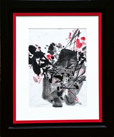 Composition in red and black