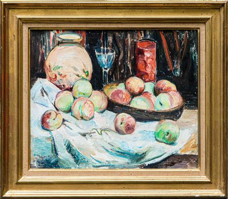 Still life with fruit bowl