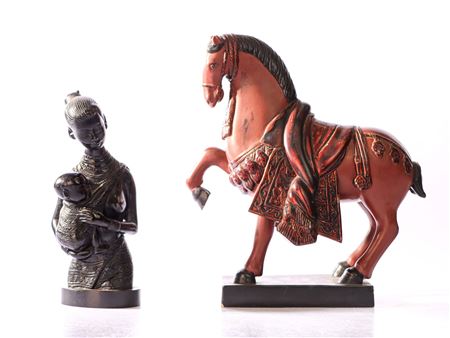 Sculpture depicting a maternity ward, terracotta proof of a horse standing still